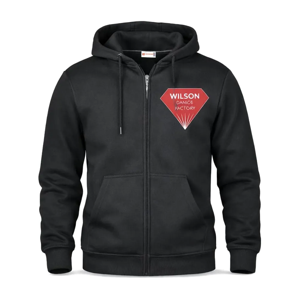 Junior Hoodie svart med zip